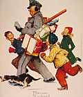 Norman Rockwell Jolly Postman painting